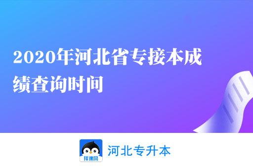2020年河北省专接本成绩查询时间
